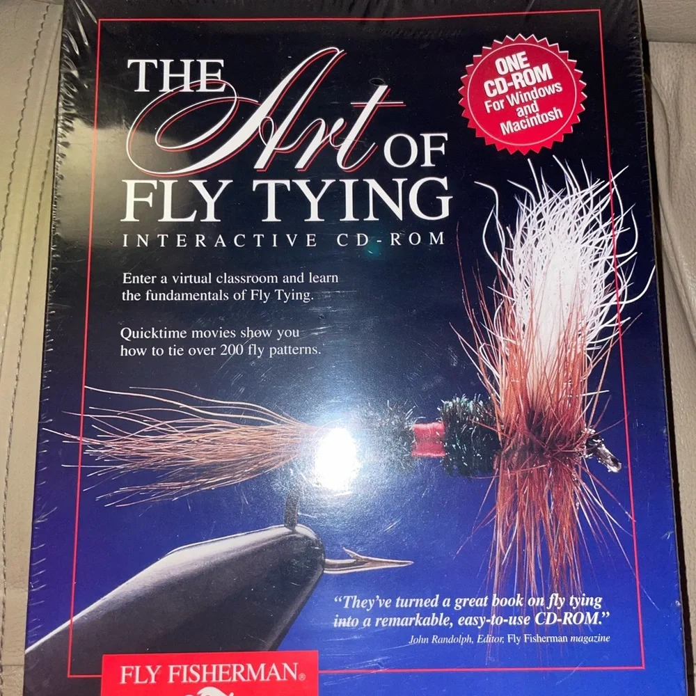 The Art of Fly Tying Interactive CD-ROM New Sealed PC Computer Vintage Rare Fun
